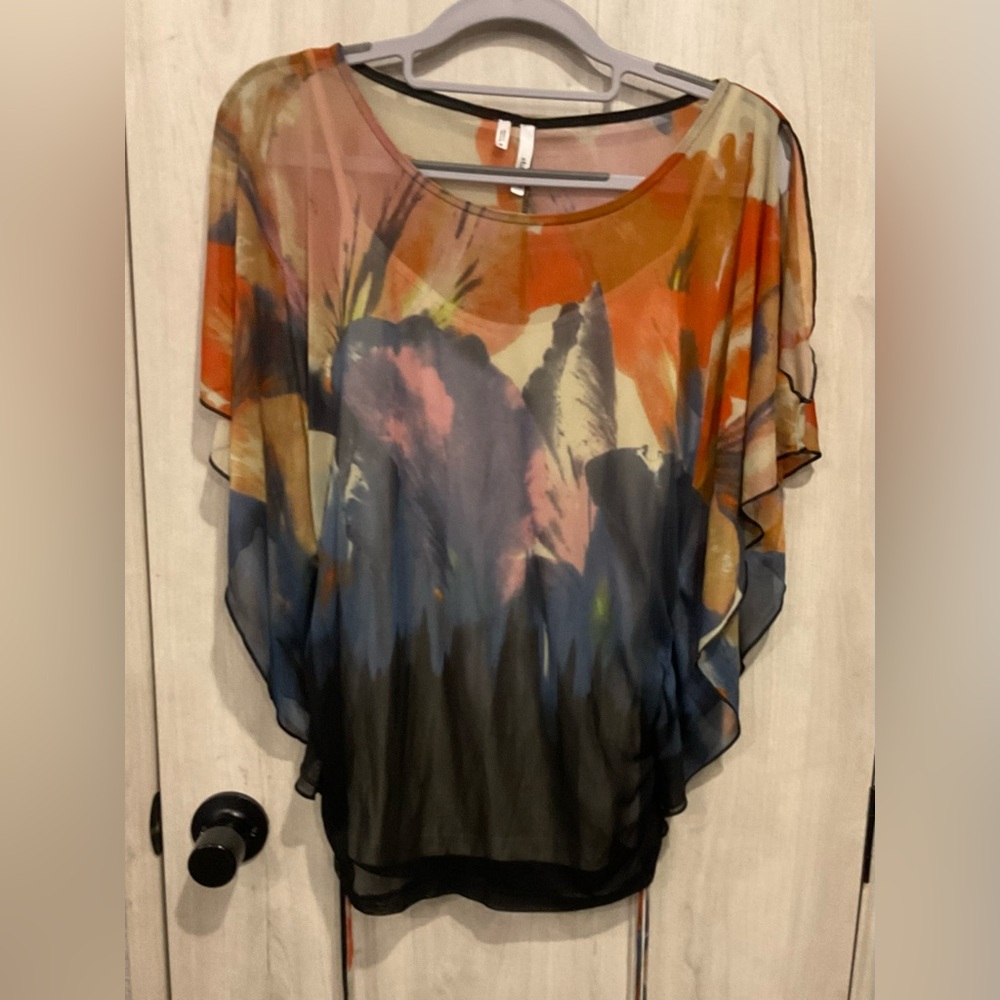 Studio Y Womens Tank / Sheer Top Blouse Size M
